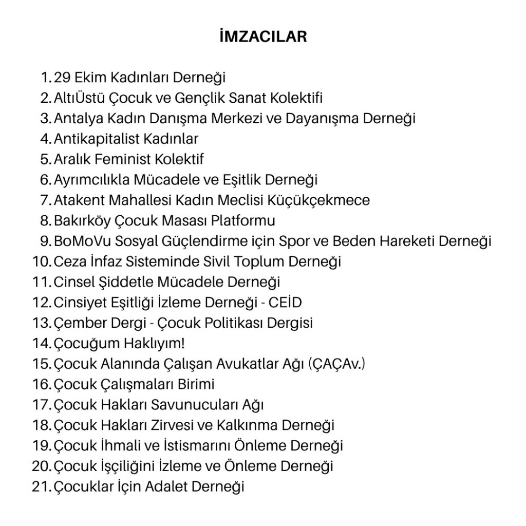 Çocuklar İçin Adalet basın açıklaması, sayfa 4